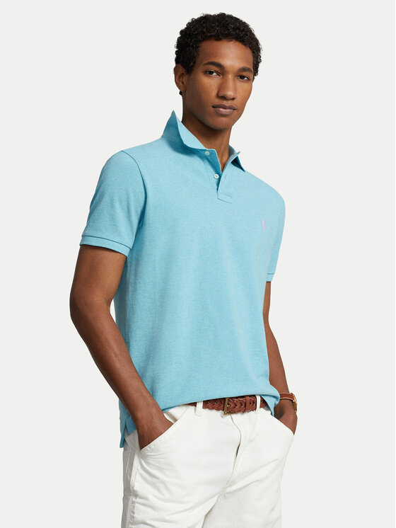 Polo Ralph Lauren Polo 710536856414 Błękitny Slim Fit