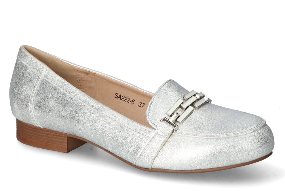 Półbuty damskie M. Daszyński SA222-6 srebrny