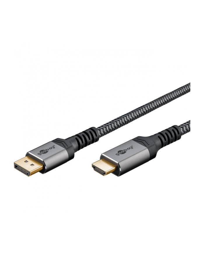 goobay Plus DisplayPort > HDMI adapter cable, 4K @ 60Hz gray, 5 meters 65271