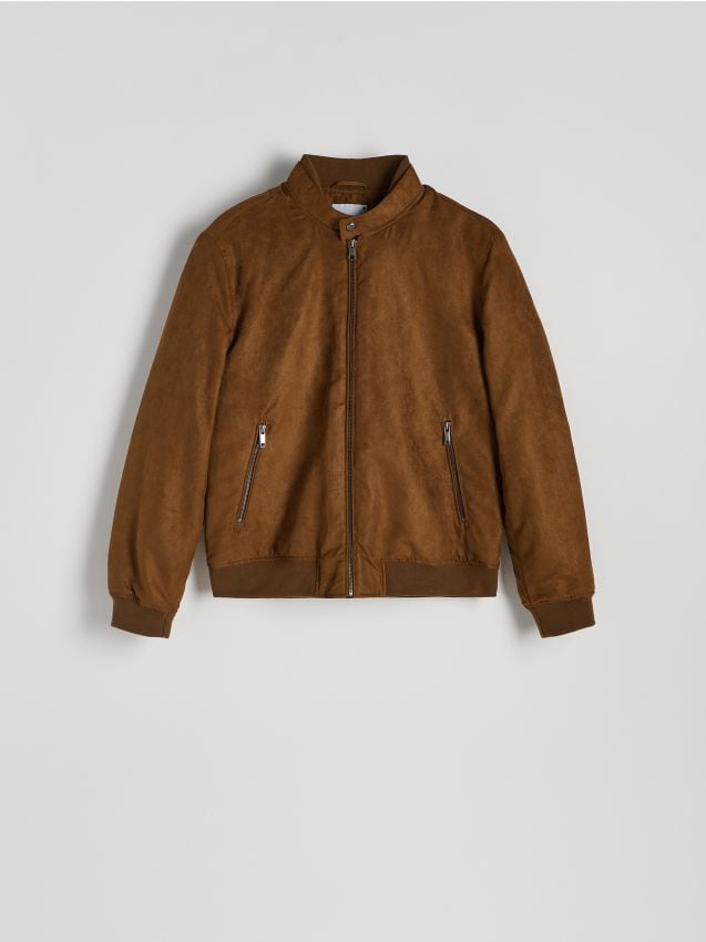 Reserved - Kurtka ze stójką - brązowy