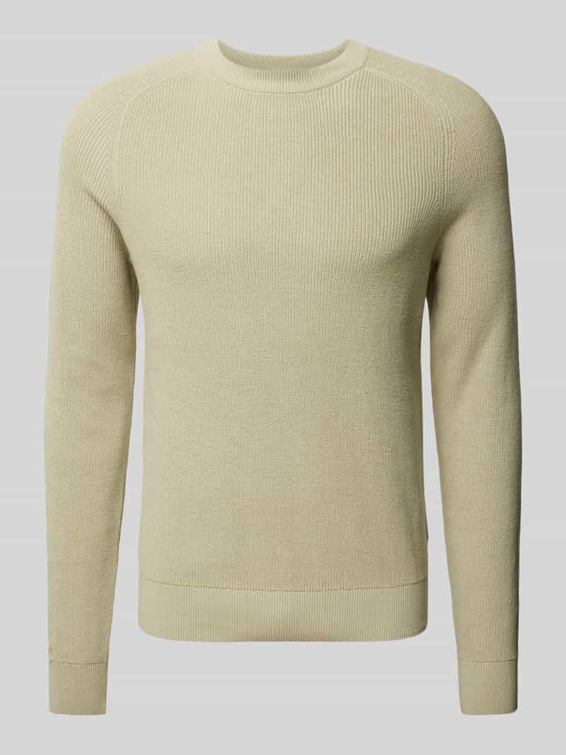 Sweter z dzianiny z okrągłym dekoltem model ‘OLIVER’