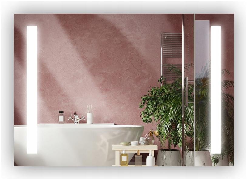 LUSTRO LED ŁAZIENKOWE PODŚWIETLANE POSEJDON 50x80