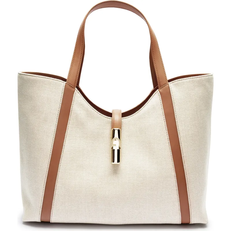 Furla Shopperka FURLA GOCCIA z dodatkiem skóry
