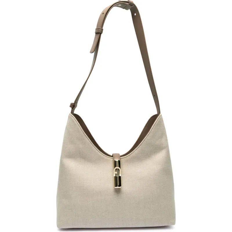 Furla Hobo FURLA GOCCIA z dodatkiem skóry