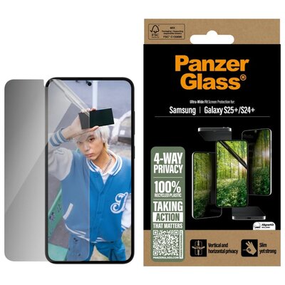 Szkło prywatyzujące PANZERGLASS Eco Matrix Ultra-Wide Fit do Samsung Galaxy S25+