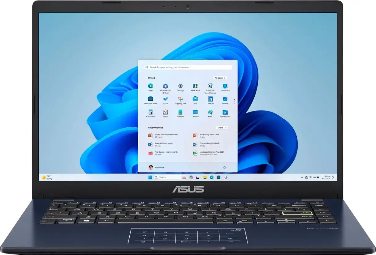 Asus E410KA-PM464 / Intel N6000 / 4GB / eMMC 64GB / Intel UHD / FullHD / Win 11 / Star Black E410KA-PM464