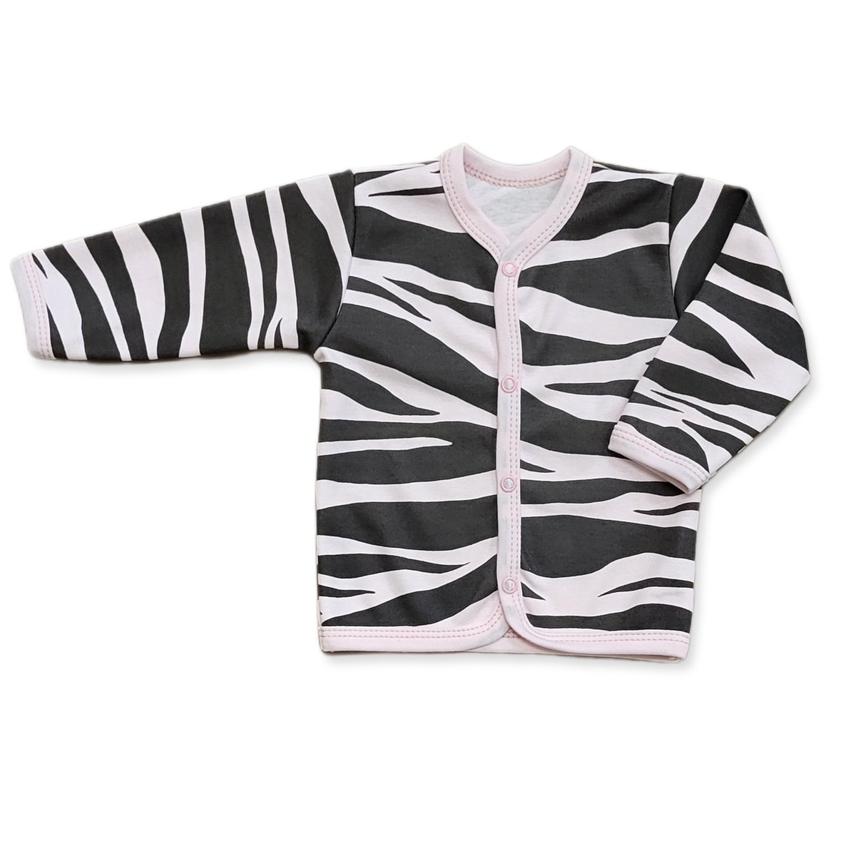KAFTAN kaftanik 86 KOSZULKA bluzka DZIECIĘCA rozpinana ZEBRA