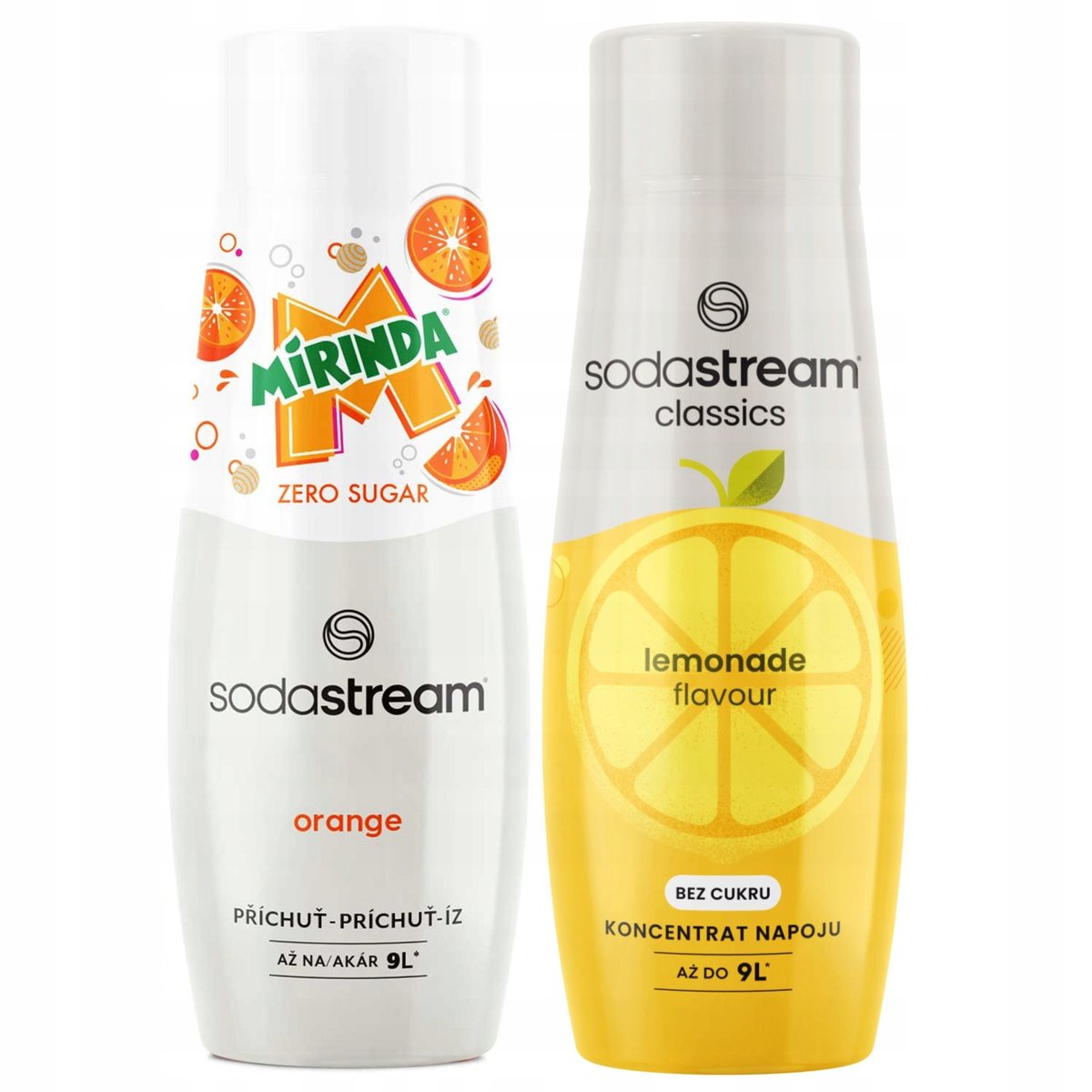 SODASTREAM Mirinda Zero + Lemonade bez cukru zestaw syropów do saturatora