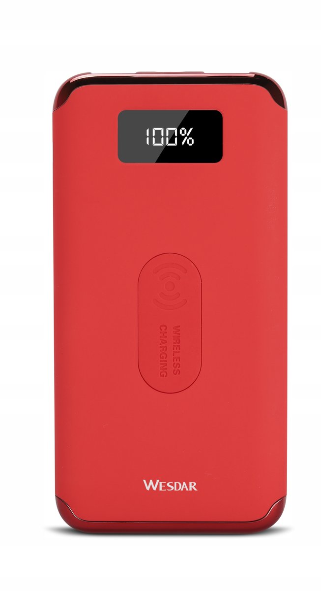Powerbank 10000Mah 2W1 Ładowarka Indukcyjna Qi Led