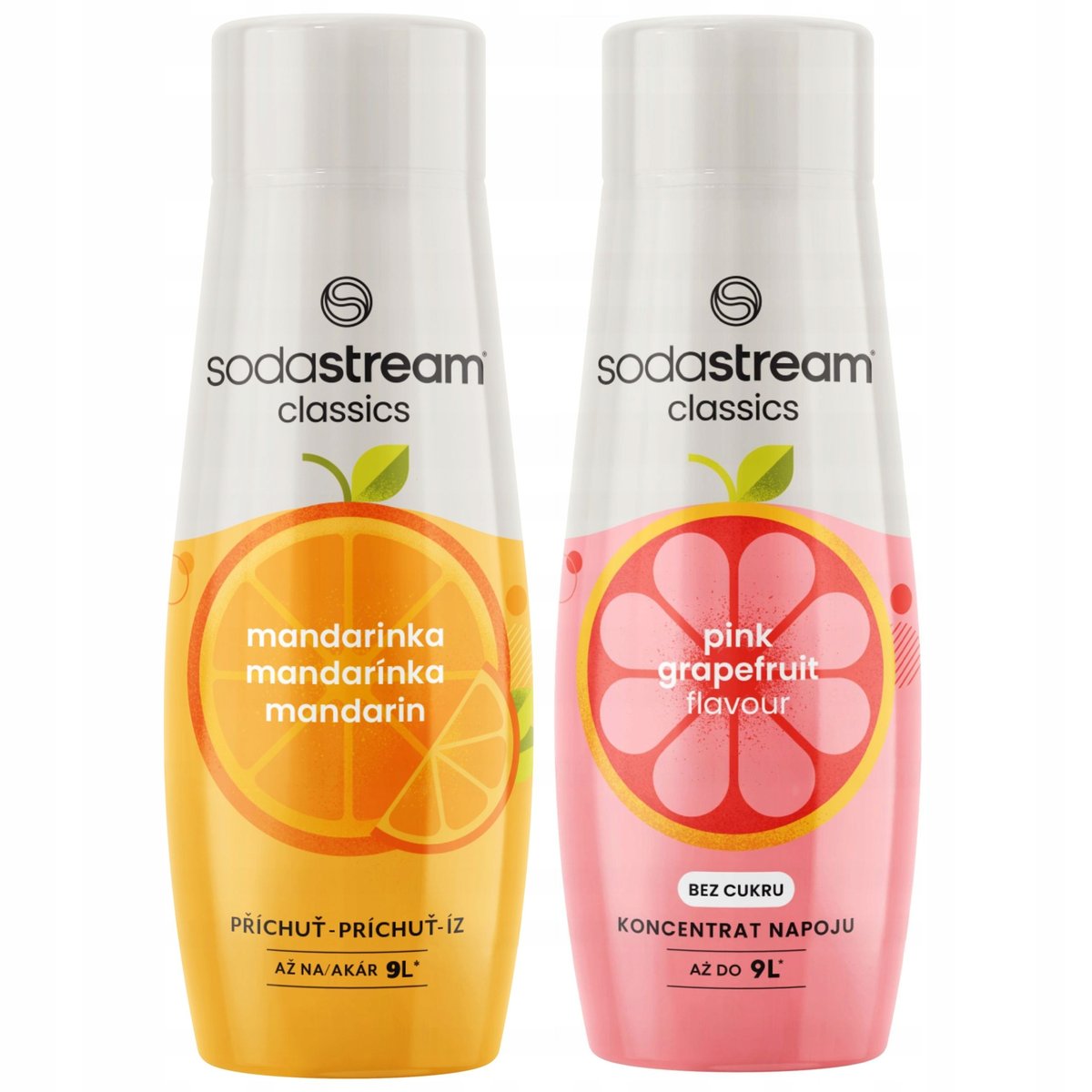 SODASTREAM Mandarynka + Grejpfrut Zestaw Syropów Sok do saturatora 2 szt.