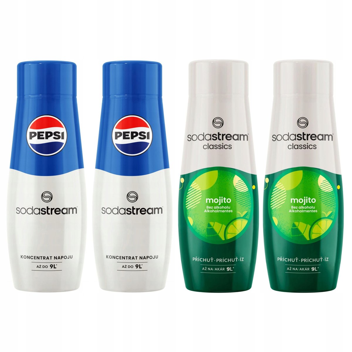 SODASTREAM Pepsi + Mojito syropy do saturatora 4 szt.