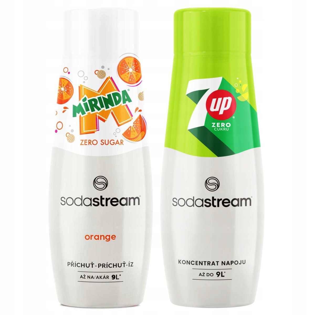 SODASTREAM Mirinda Zero + 7Up Zero zestaw syropów do saturatora 2 szt.