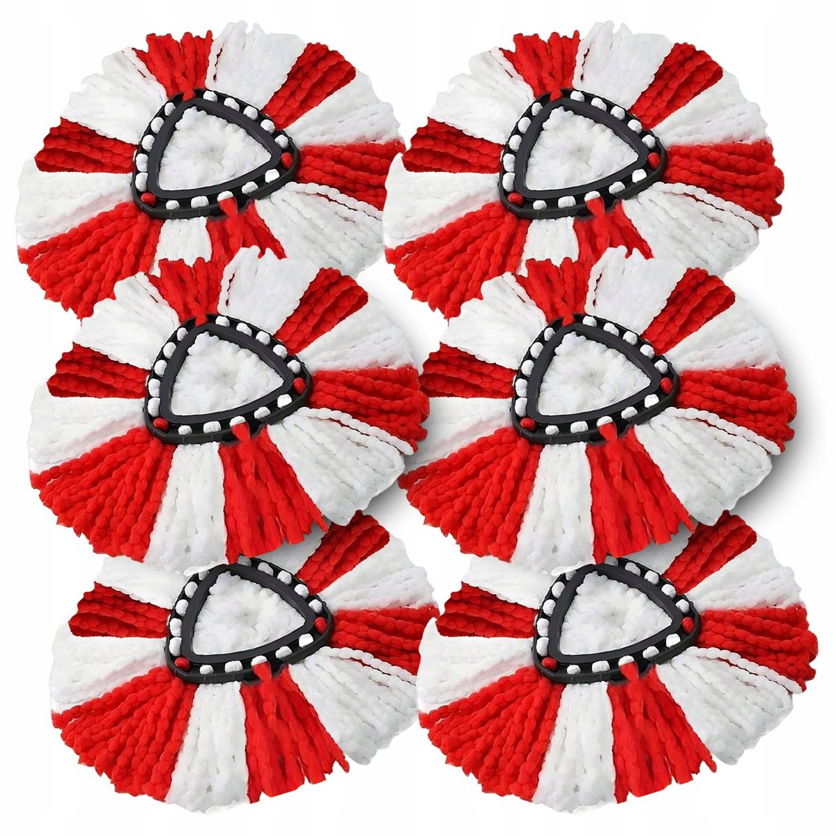 6x WKŁADY DO MOPA OBROTOWEGO ZAMIENNIK DO VILEDA TURBO KOŃCÓWKI CHŁONNE