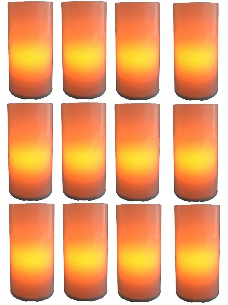 Znicz Elektryczny Wkład Led Ruchomy Płomień 12 Szt