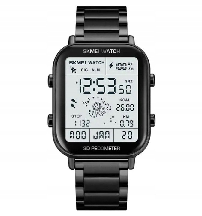 Zegarek męski / SKMEI / elektroniczny / kalendarz / kompas / bransoleta