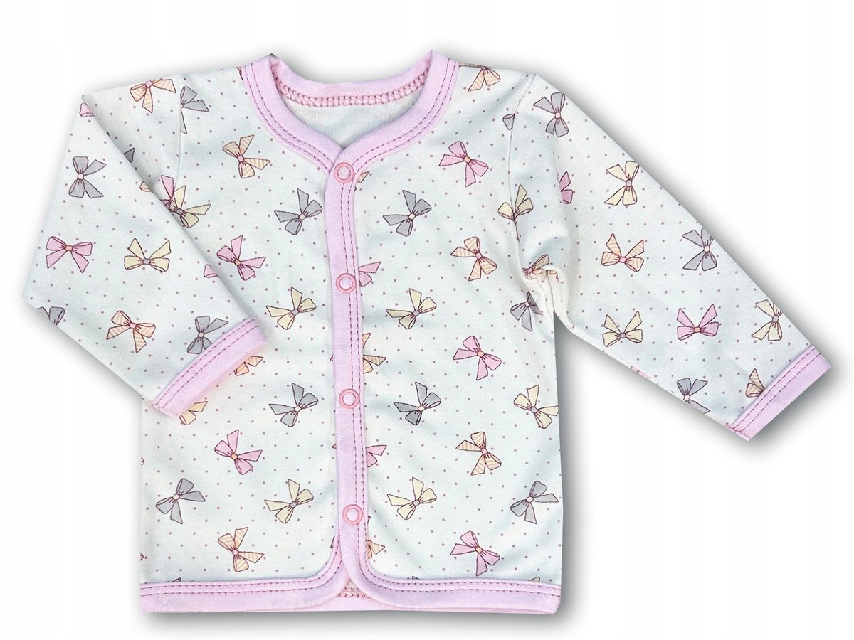 KAFTAN kaftanik 80 KOSZULKA bluzka rozpinana dziewczęca w KOKARDKI