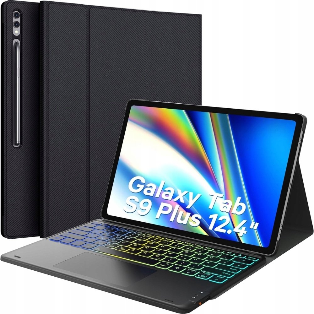 Earto samsung galaxy tab s9 plus etui z klawiaturą qwertz touchpadem 12,4