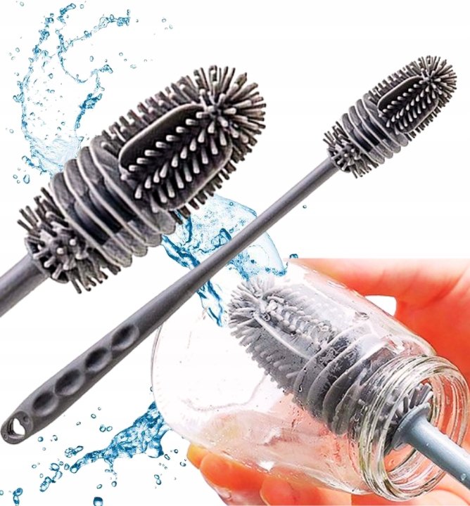 SZCZOTKA SILIKONOWA DO MYCIA SZKLANEK BUTELEK UNIWERSALNA SZCZOTKA DO MYCIA