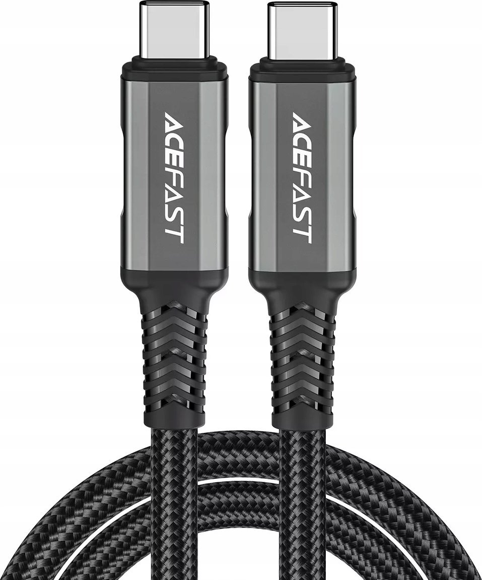 Kabel USB Acefast Kabel Acefast C1-09 USB-C / USB-C USB4 PD3.1 5A 1m - szaro-czarny