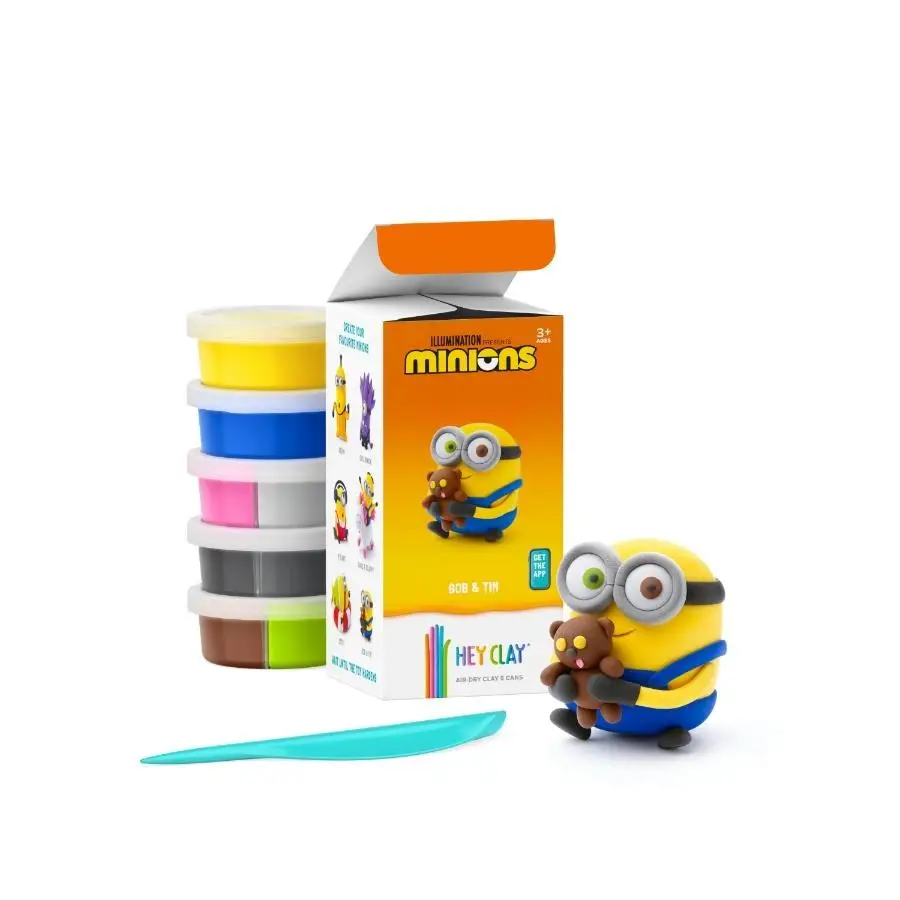 Hej Clay - Minionki: Bob i Tim + akcesoria - TM Toys