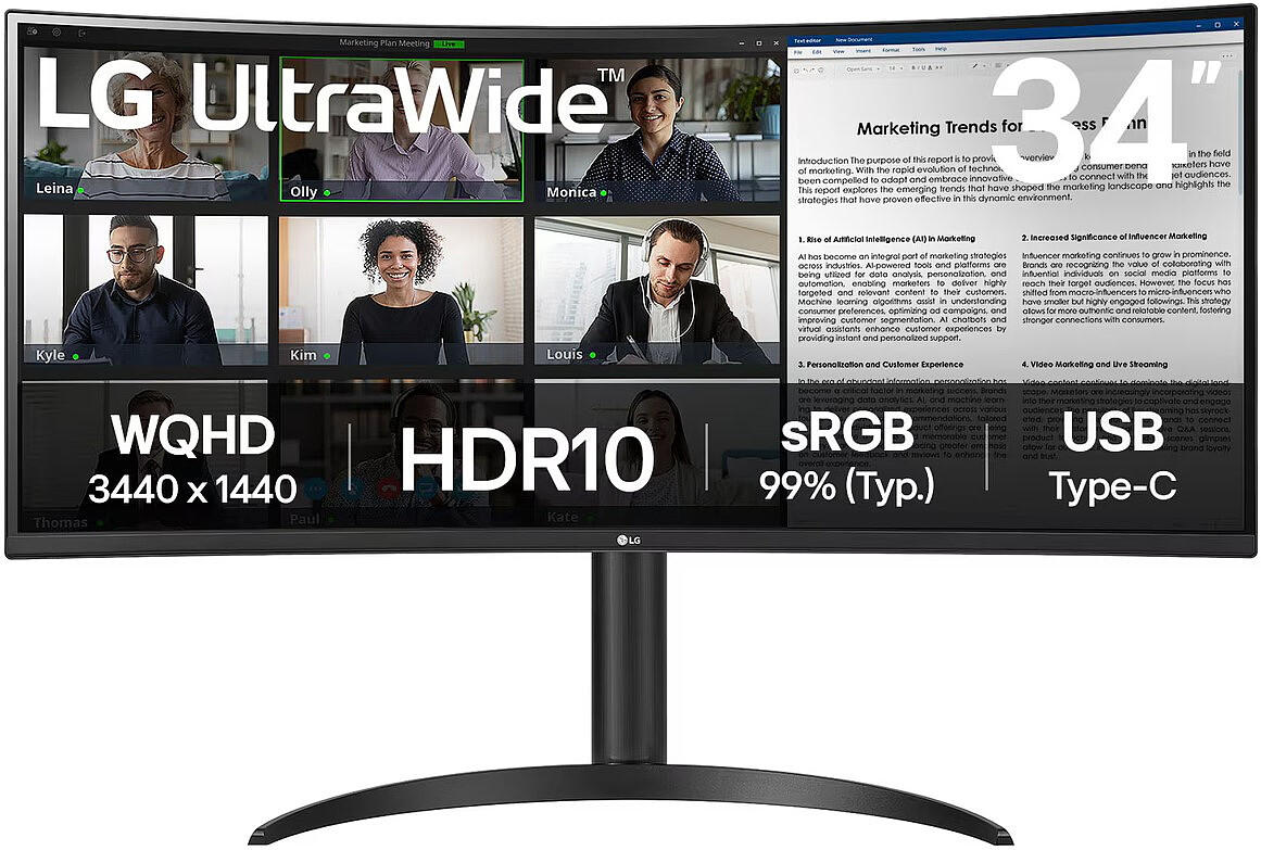 LG UltraWide 34WR55QK-B 34