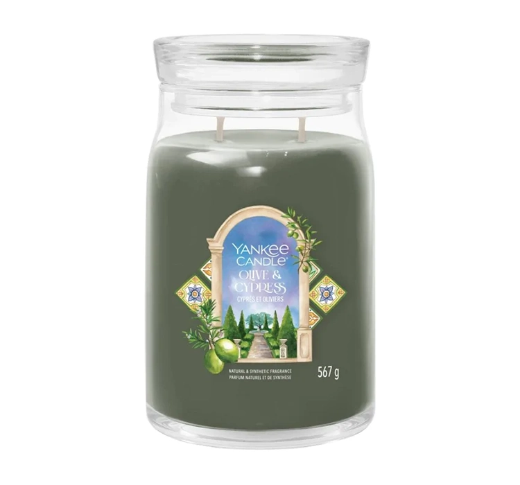 Yankee Candle Signature Hello, Italy! duża świeca zapachowa Olive & Cypress 567g