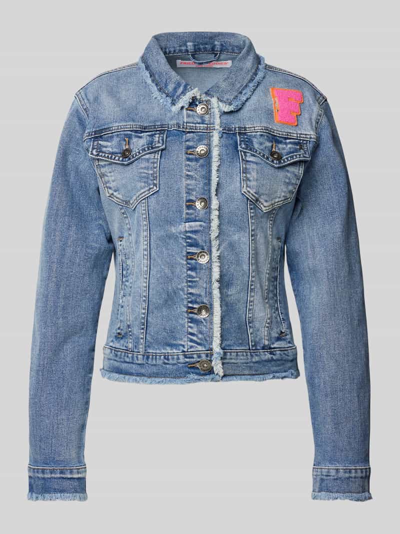 Kurtka jeansowa z naszywką z logo model ‘PETTY’