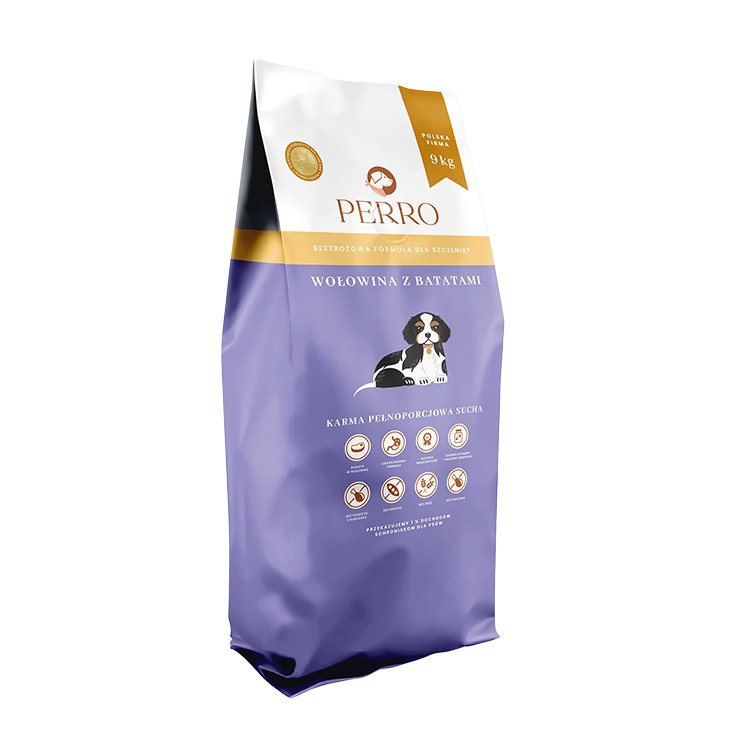 PERRO Karma sucha Junior Wołowina z batatami 9KG