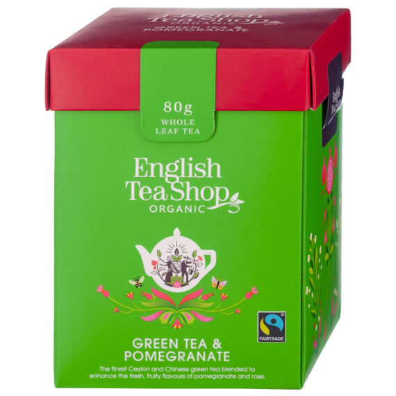 English Tea Shop herbata zielona z granatem liściasta 80g
