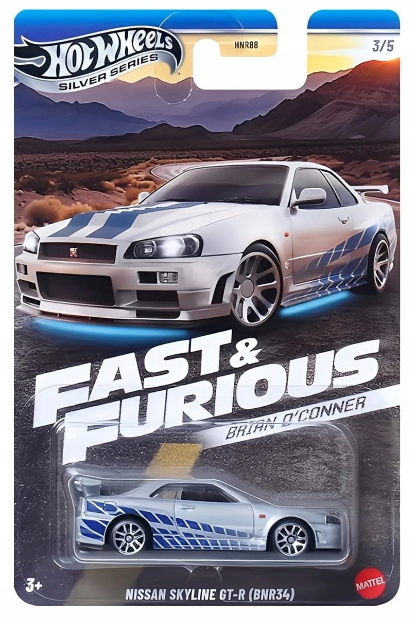 Hot Wheels Szybcy i wściekli, Nissan Skyline GT-R (BNR34) /JBY31