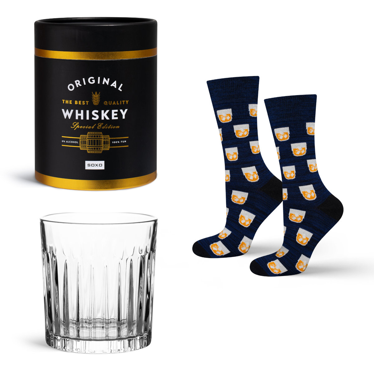Skarpetki męskie SOXO Whiskey w szklance -40–45