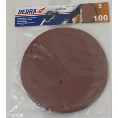 Tarczki ścierne do szlifierek do gipsu DEDRA DED77492 225 mm, gr.100, 5 szt.