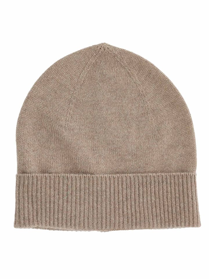 Zwillingsherz Kaszmirowa czapka beanie w kolorze beżowym