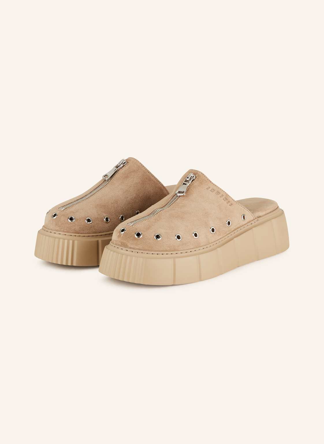 Inuikii Klapki Mules Na Platformie Matilda beige