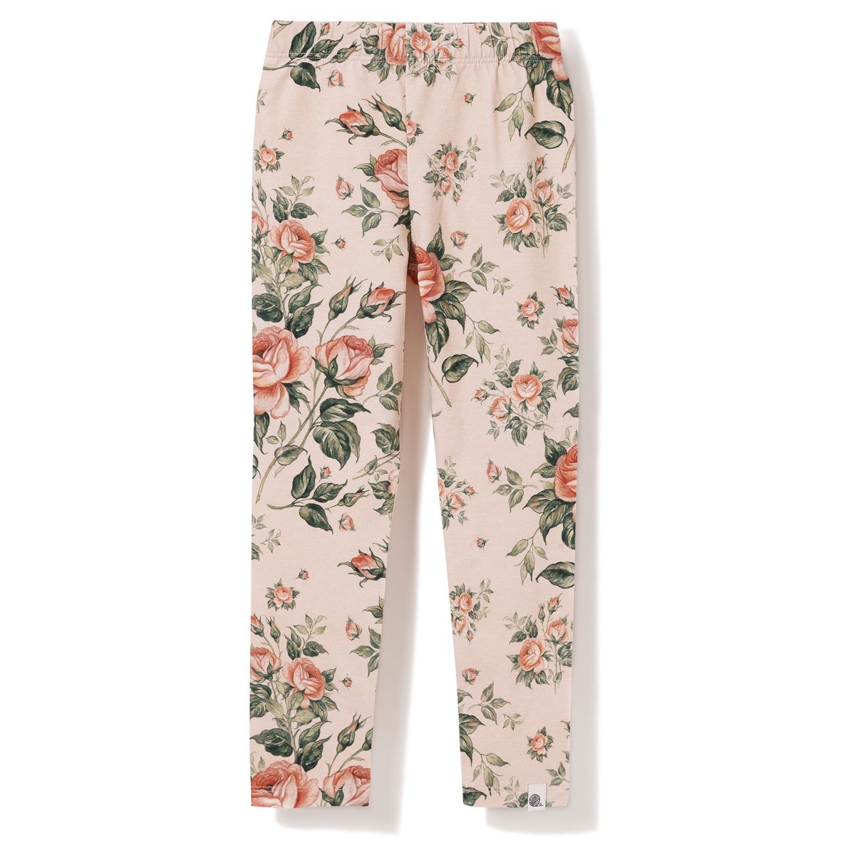 Legginsy bawełniane Róże na beżu 116