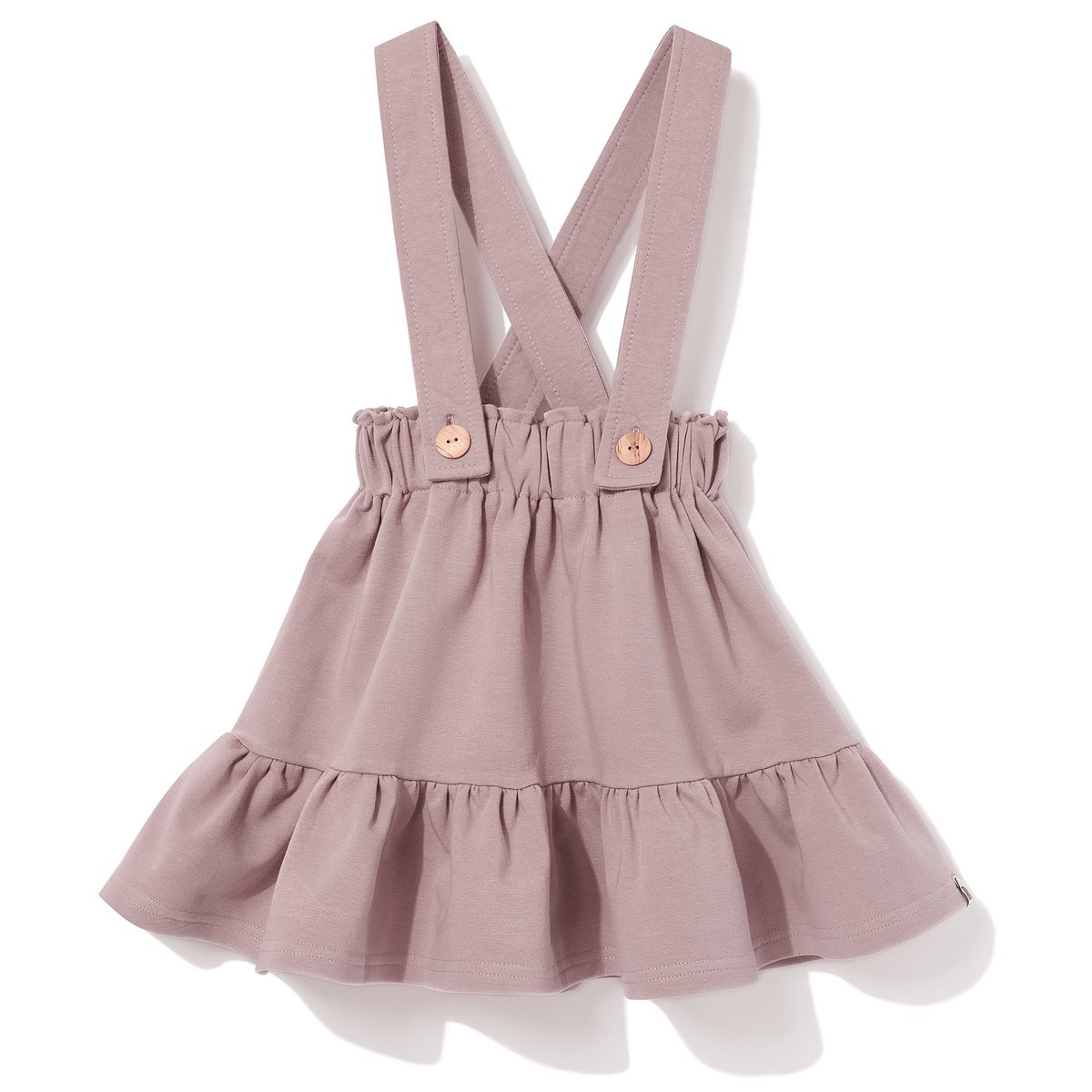 Spódnica bawełniana, mocca z szelkami 140/146