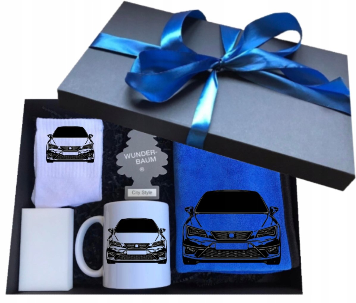 Zestaw prezent dla kierowcy auta SEAT ojca urodziny święta - kubek gadżety