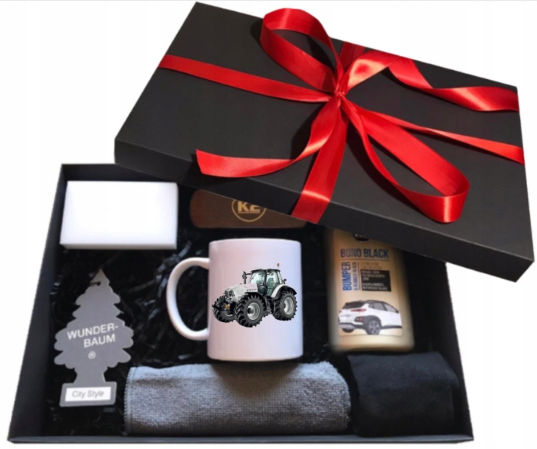 Zestaw prezent kubek dla rolnika kierowcy Lamborghini traktor gadżety