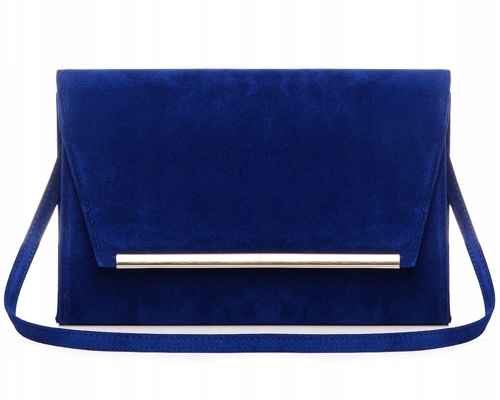 KOBALTOWA KOPERTÓWKA TOREBKA WIZYTOWA M10 ZAMSZ