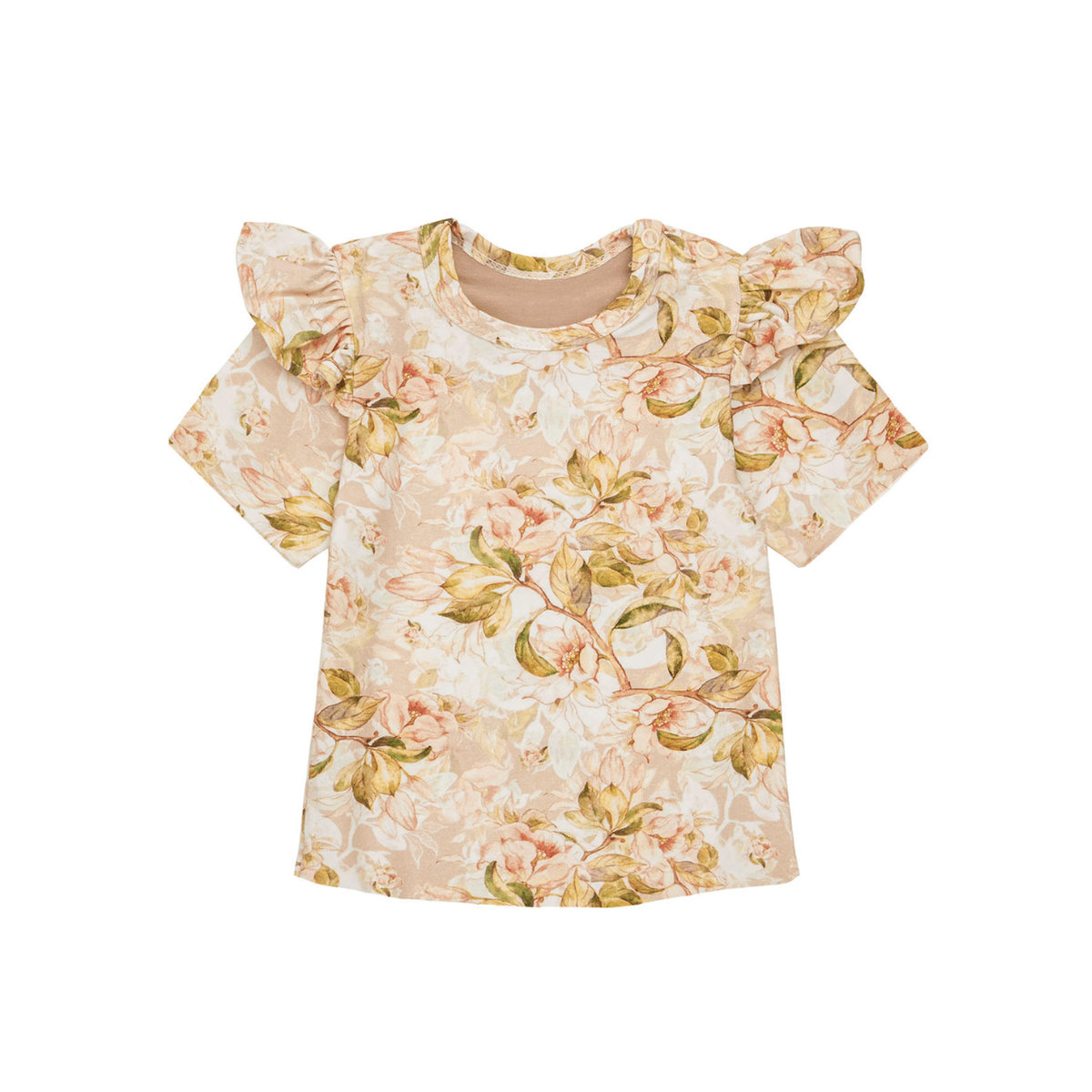 Bluzka z falbanką, krótki rękaw Magnolia 110