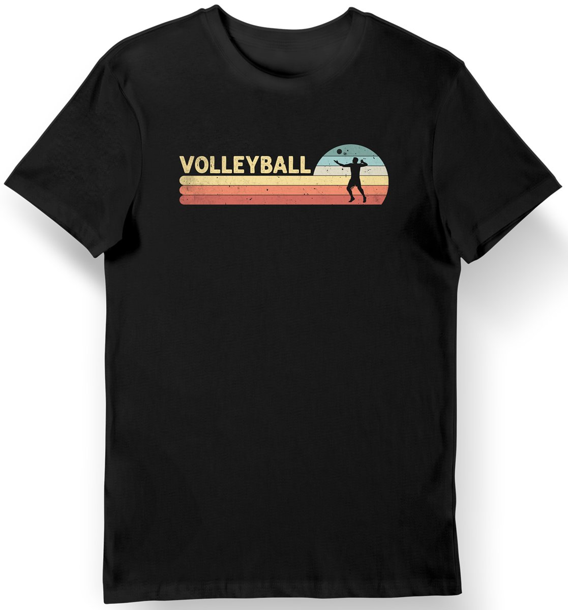 Koszulka męska dla siatkarza z napisem volleyball czarna L