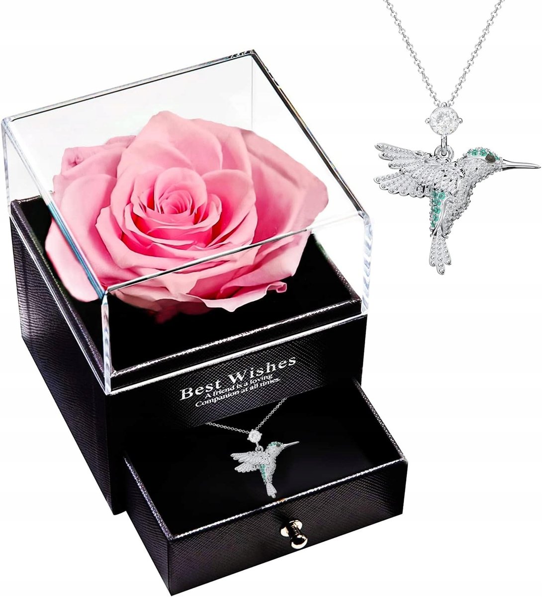 WIECZNA RÓŻA ELEGANCKIE EKSKLUZYWNE PUDEŁKO PREZENTOWE DLA NIEJ