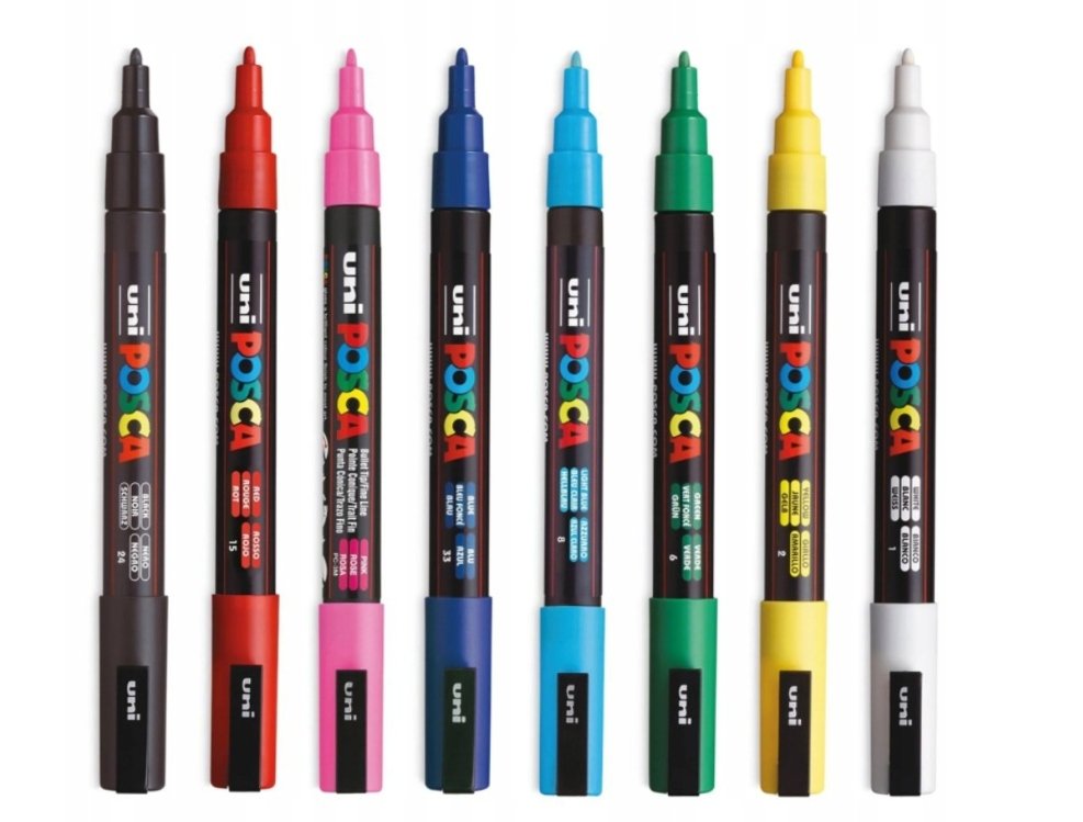 MARKERY ZESTAW 8 SZTUK Z FARBĄ PLAKATOWĄ ZESTAW MARKERÓW DEKORACYJNYCH