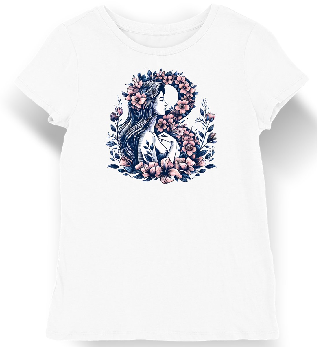 Koszulka damska na dzień kobiet kwiaty 8 marzec biała S