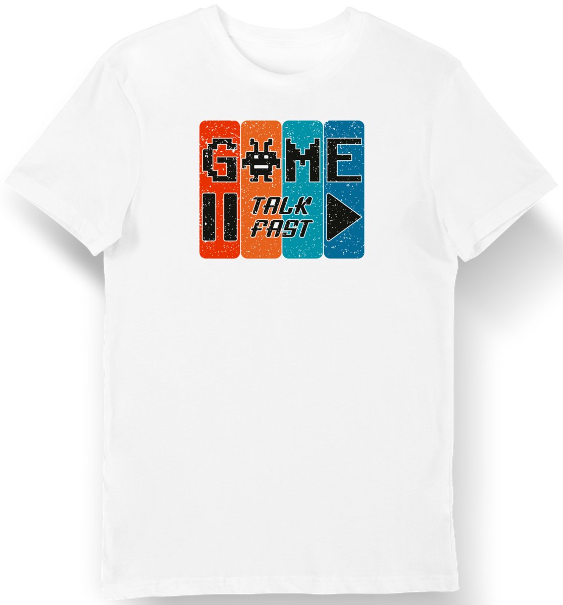 Koszulka męska dla gamera z napisem ''Talk fast