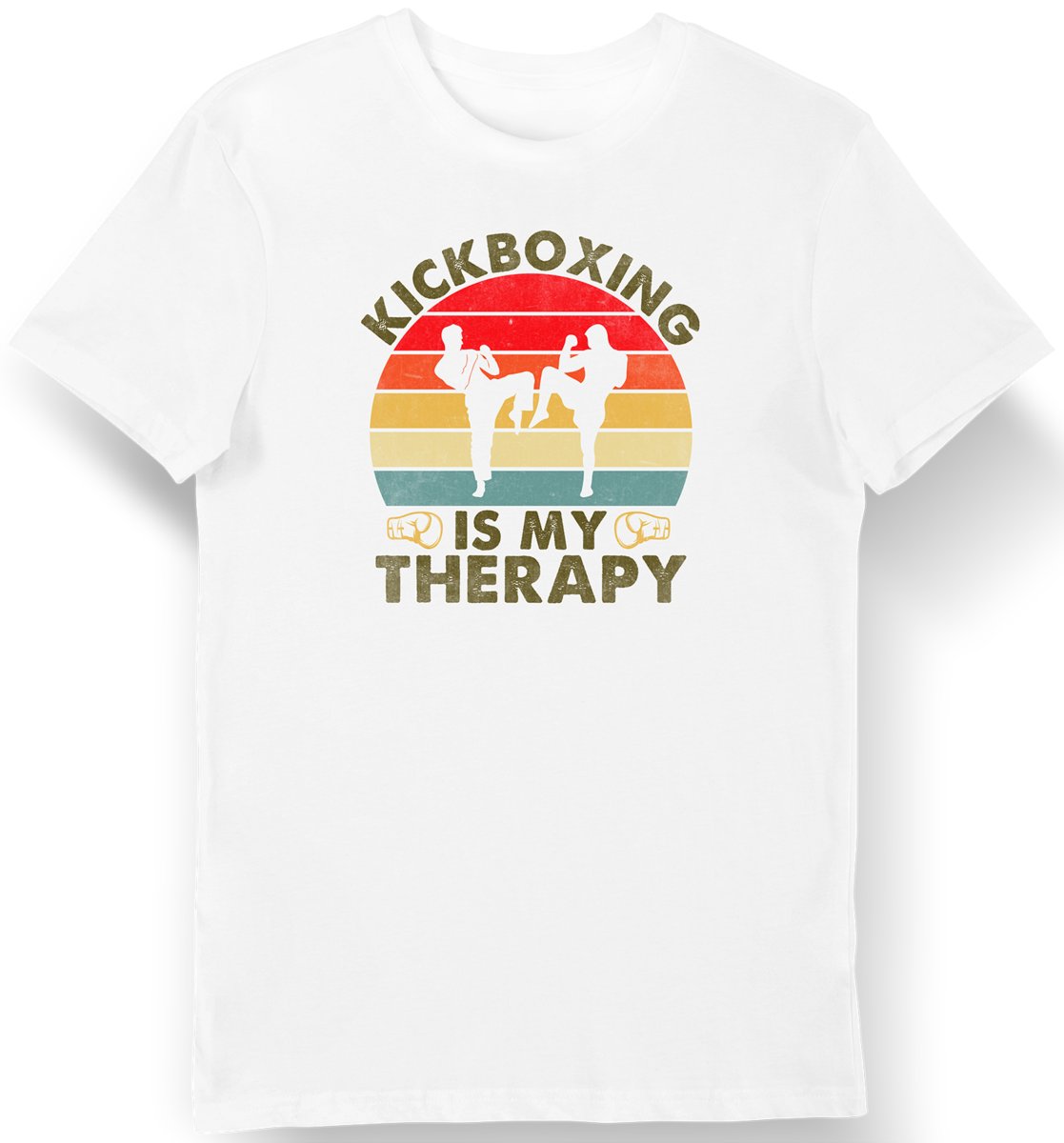 Koszulka męska retro Kickboxing z napisem 