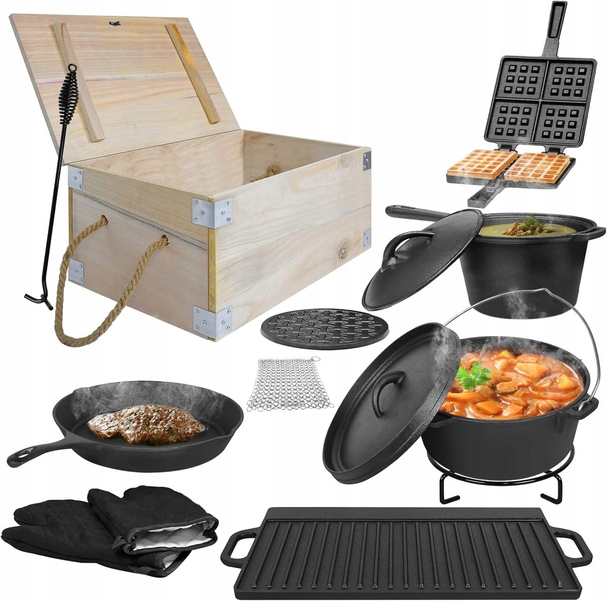 PIEKARNIK HOLENDERSKI AUFUN ZESTAW W DREWNIANYM PUDEŁKU 12 SZTUK