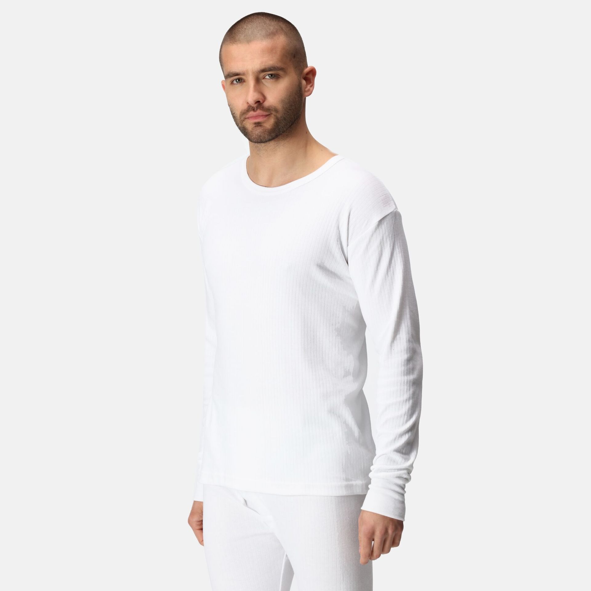 Regatta Professional Męska Koszulka z Długim Rękawem Thermal Biały, Rozmiar: XS