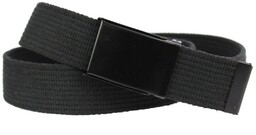 Pasek Parciany PolskaGalanteria Bawełniany PARCIAK 40 mm Z Czarną Klamrą Zatrzaskową Czarny Matowy Bardzo Długi XXL Nadwymiar