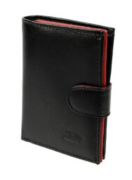 Portfel Skórzany ELKOR (PL) Skóra Licowa Średni Pionowy Z Zapięciem Dwa Skrzydełka EL125 KOLOROWY 12 x 9 x 2 [cm]